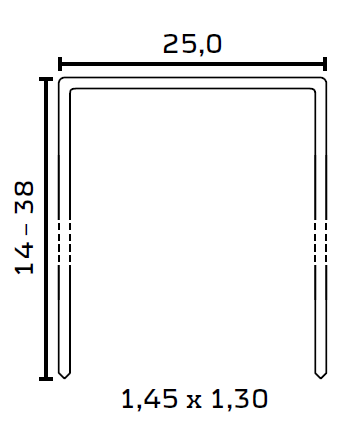 Heftklammer der Type 140
